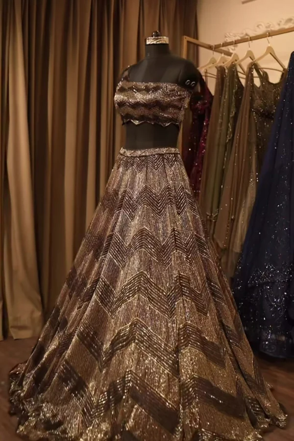 Surabhi Chopra Chevron Embellished Lehenga - Image 2