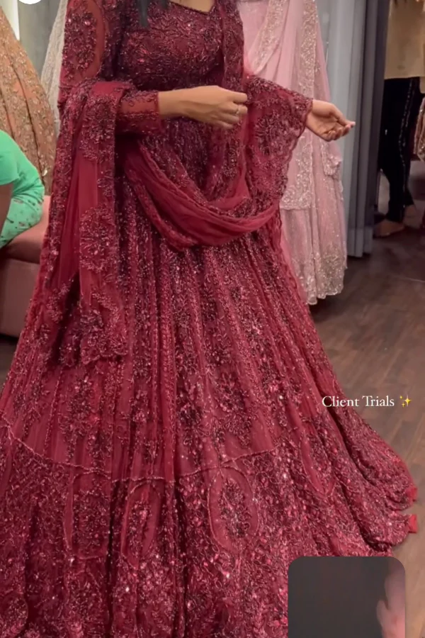 Surabhi Chopra Mahogany Lehenga - Image 3
