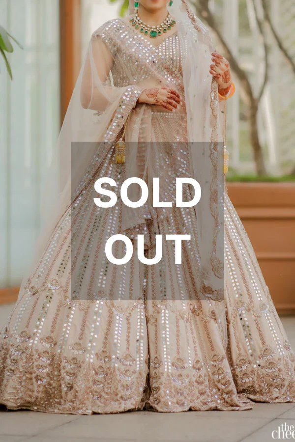 Surabhi Chopra pastel gold lehenga