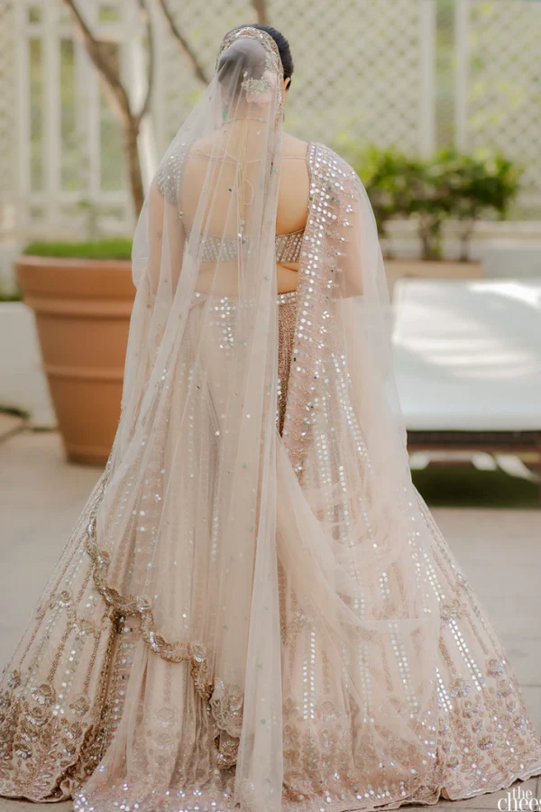 Surabhi Chopra pastel gold lehenga - Image 3
