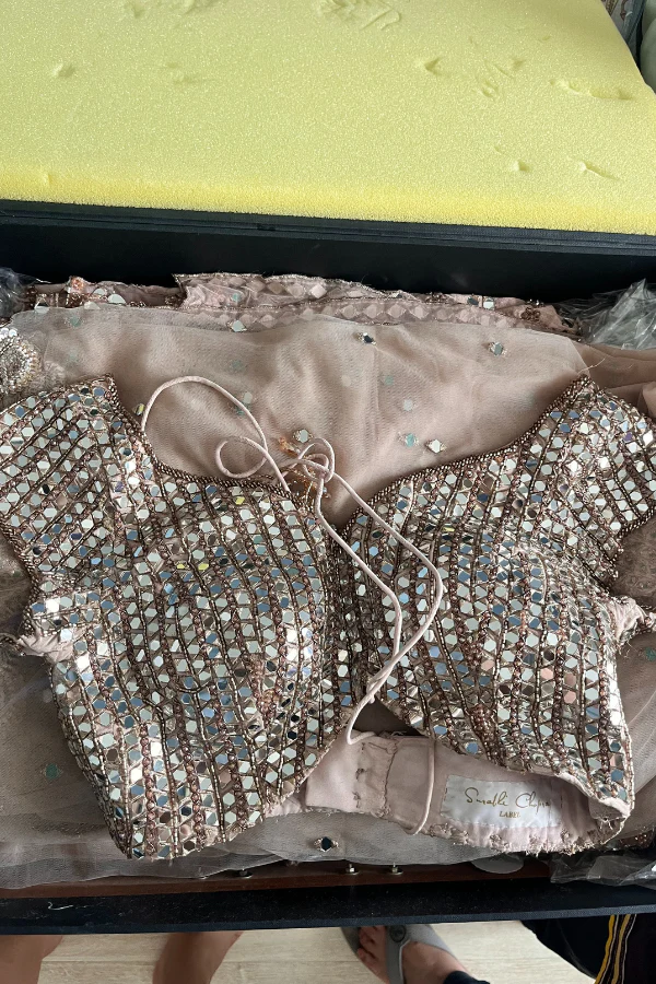 Surabhi Chopra pastel gold lehenga - Image 4