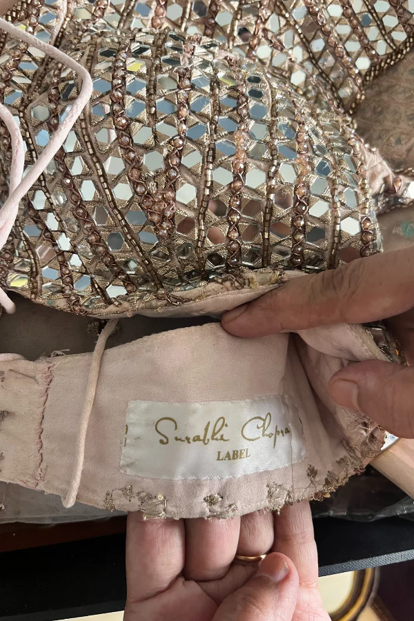 Surabhi Chopra pastel gold lehenga - Image 5