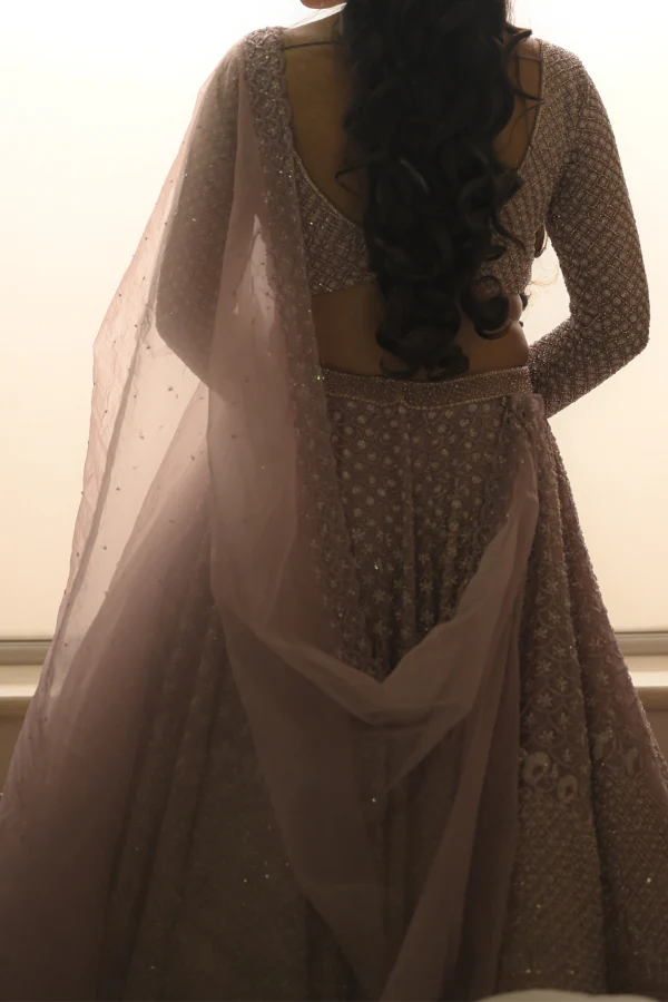 Surabhi Chopra Pink embellished lehenga set - Image 4