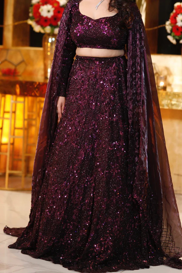 Surabhi Chopra purple embellished lehenga - Image 2