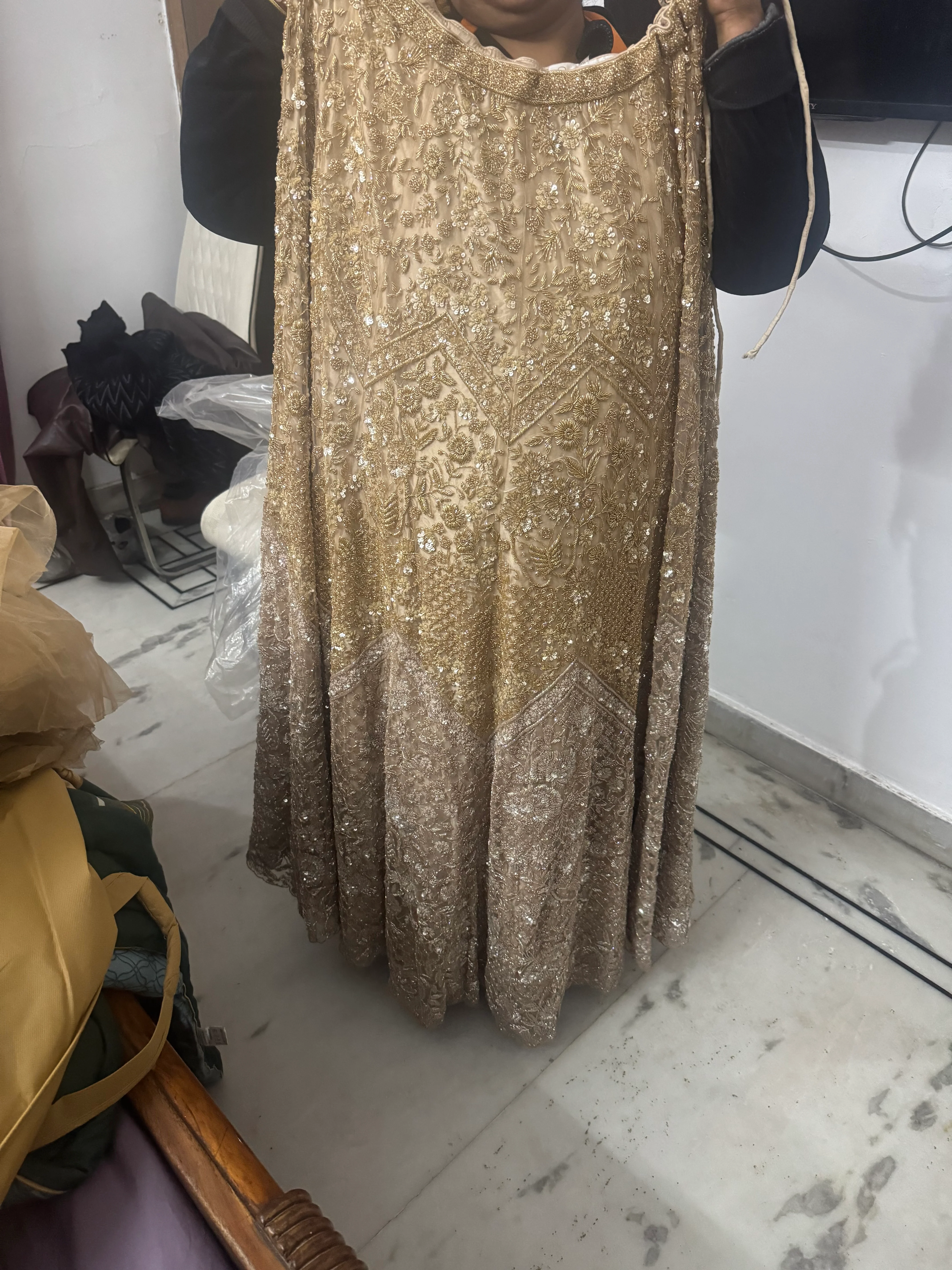 Surabhi Chopra Sitara Ombre Lehenga Set - Image 3