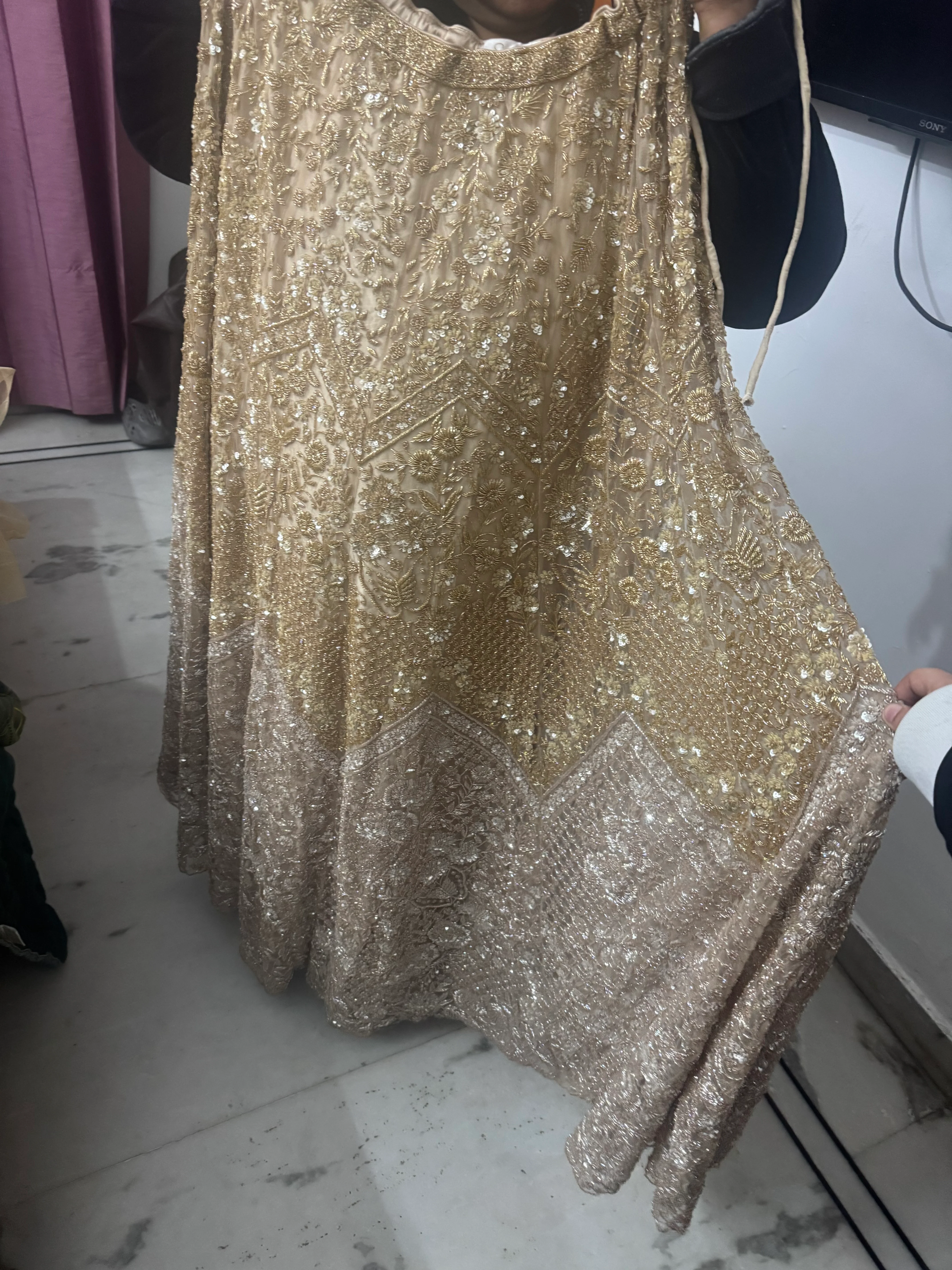 Surabhi Chopra Sitara Ombre Lehenga Set - Image 4