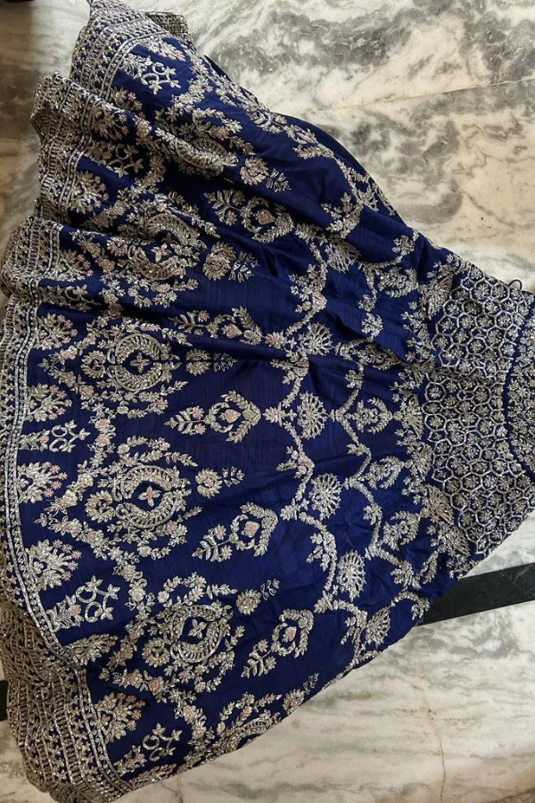 Swathi Veldandi Blue Lehenga - Image 3