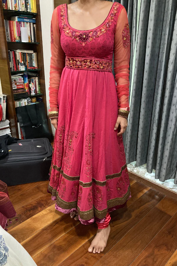 Tarun Tahilani fuchsia anarkali set - Image 2