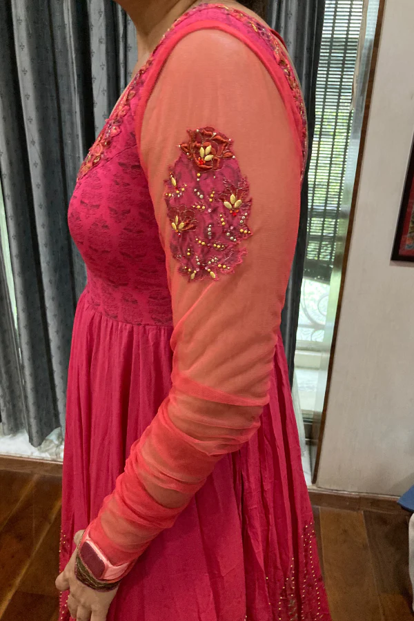 Tarun Tahilani fuchsia anarkali set - Image 6