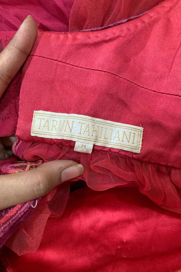 Tarun Tahilani fuchsia anarkali set - Image 8