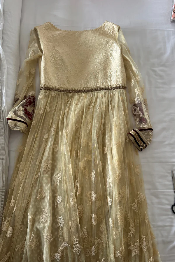 Tarun Tahiliani beige anarkali set - Image 2