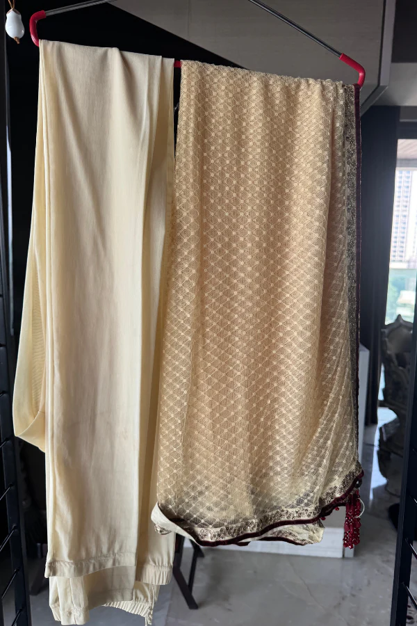 Tarun Tahiliani beige anarkali set - Image 3