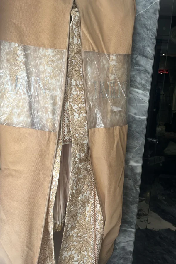 Tarun Tahiliani Beige embroidered sherwani - Image 5