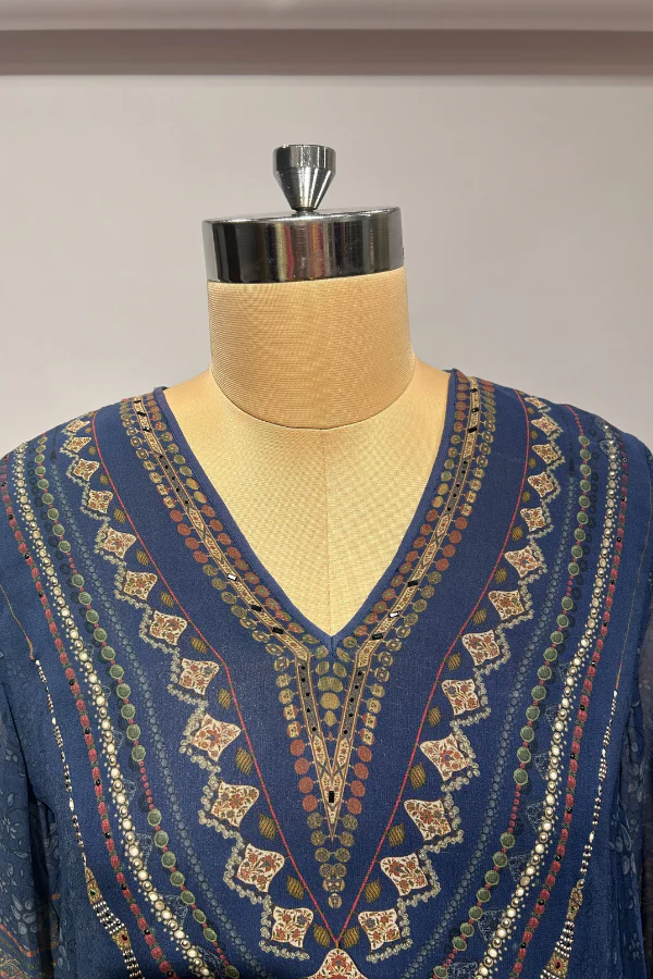 Tarun Tahiliani Blue Kurta Set - Image 3