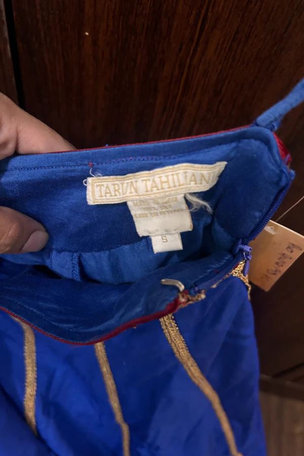 Tarun tahiliani Blue printed zardosi lehenga - Image 5