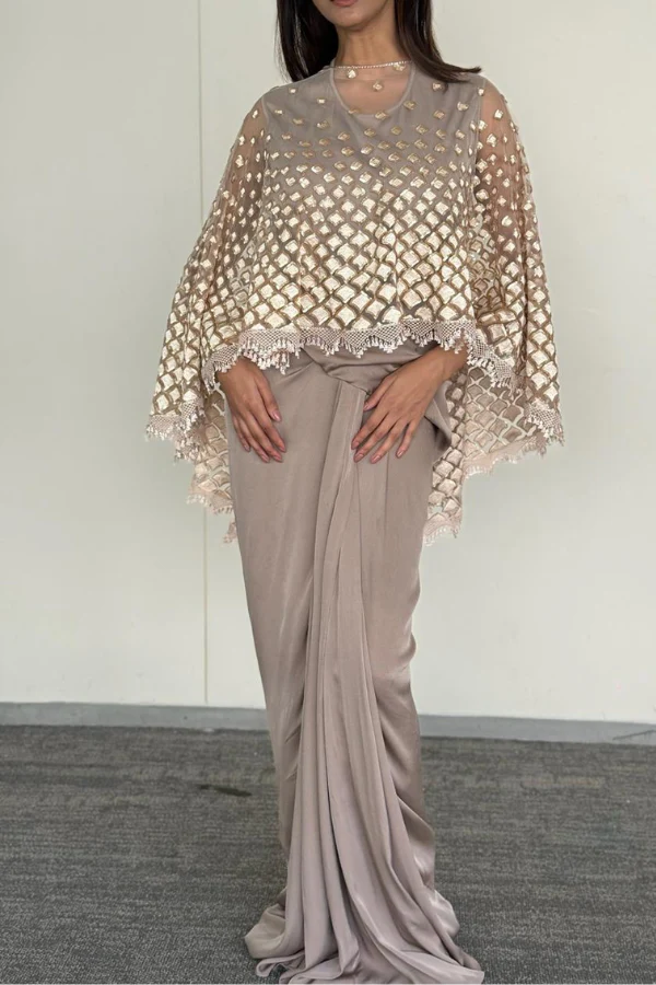 Tarun Tahiliani Cape Set - Image 6