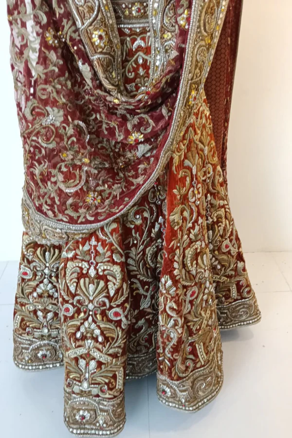 Tarun Tahiliani Hand-Embroidered Bridal Lehenga Set - Image 5