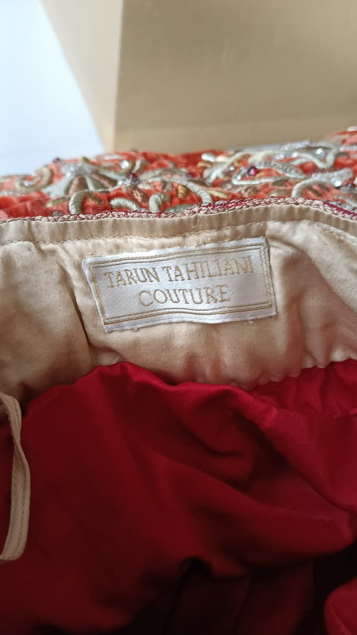 Tarun Tahiliani Hand-Embroidered Bridal Lehenga Set - Image 7