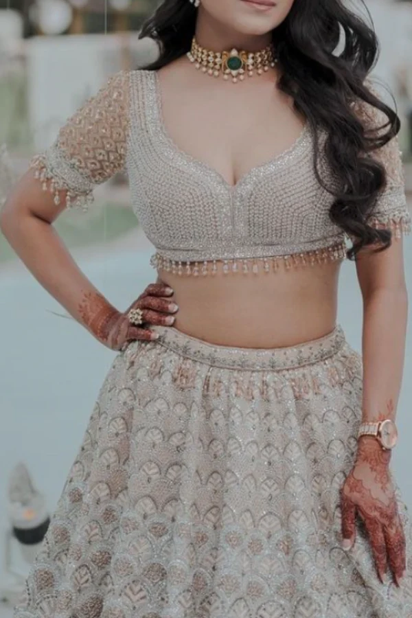 Tarun Tahiliani ivory embellished lehenga - Image 2