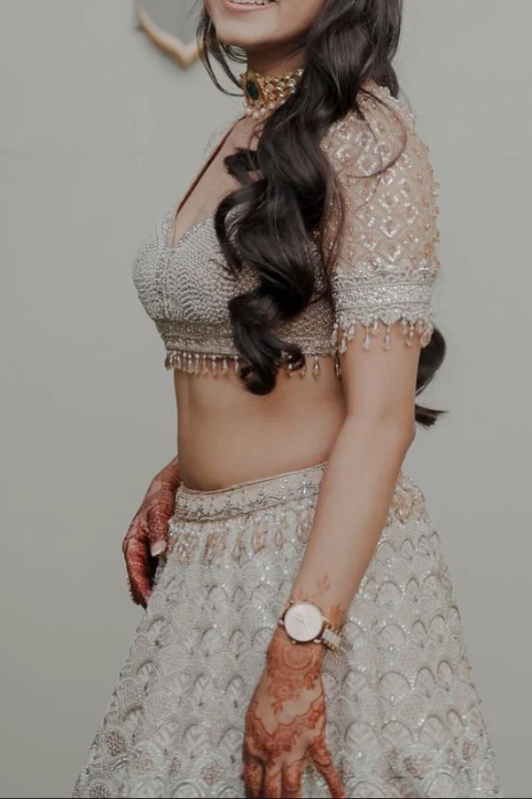 Tarun Tahiliani ivory embellished lehenga - Image 3