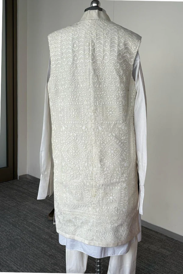Tarun Tahiliani Ivory Kurta Set - Image 3