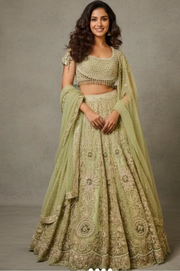 Tarun Tahiliani Lehenga Set In Mint