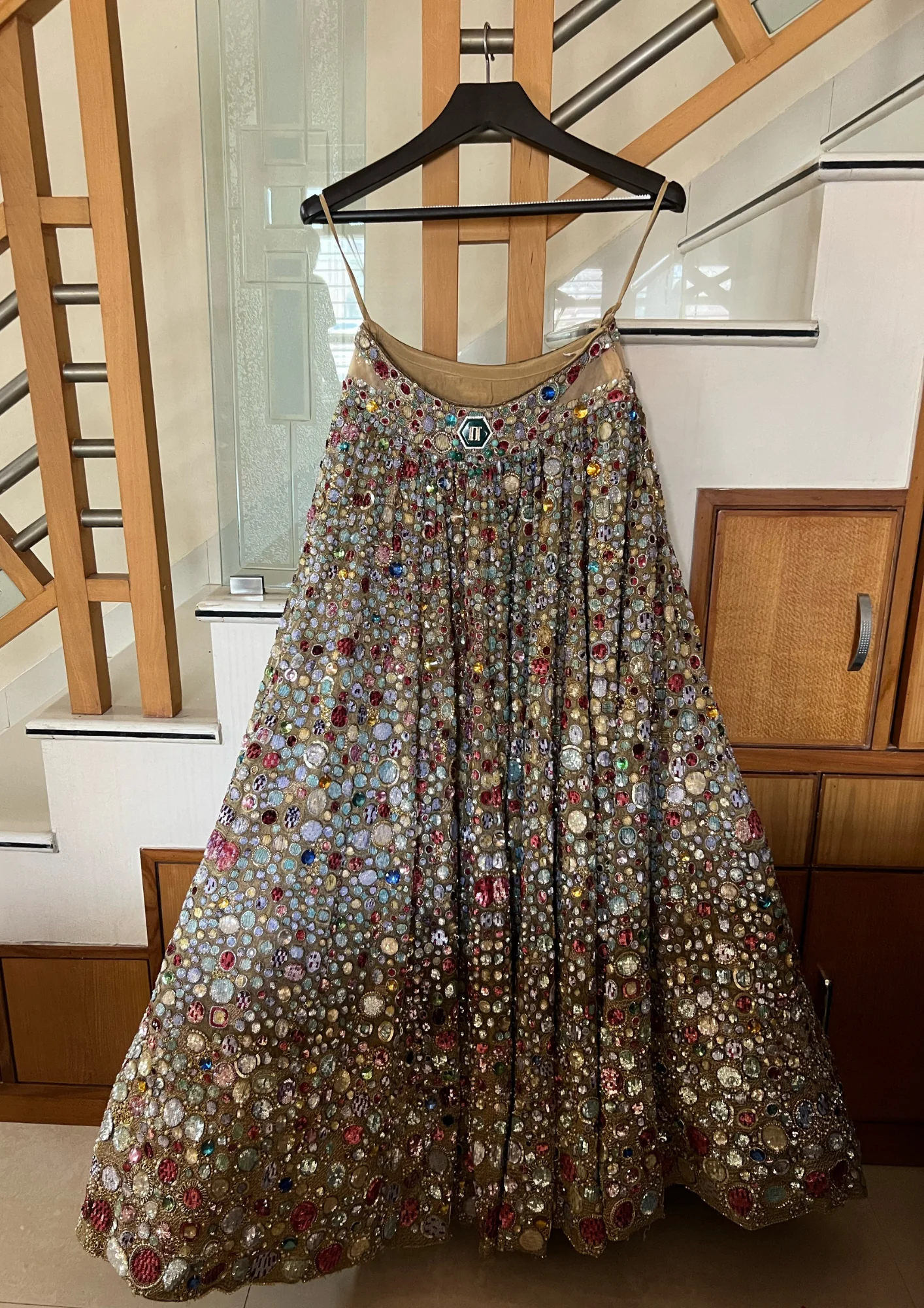 Tarun Tahiliani Multicoloured Embellished Lehenga Set - Image 5