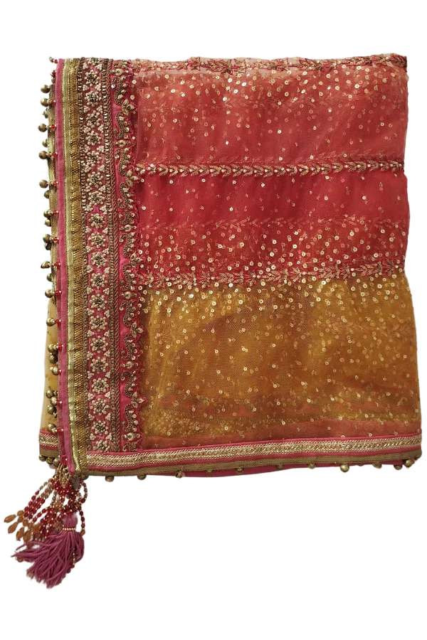 Tarun Tahiliani orange embroidered lehenga set - Image 5