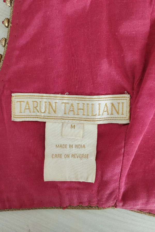 Tarun Tahiliani orange embroidered lehenga set - Image 8