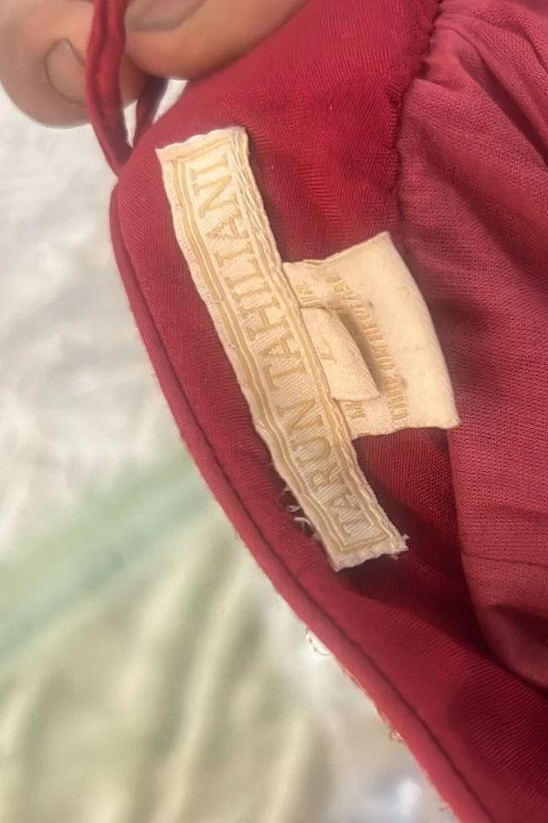 Tarun Tahiliani red skirt & top set - Image 6