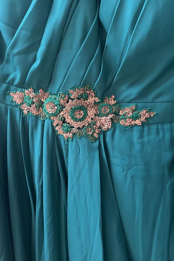 Tarun Tahiliani turquoise gown - Image 2