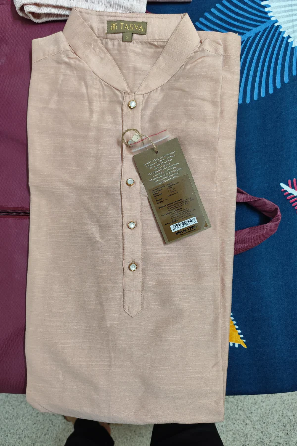Tasva X Tarun Tahiliani peach sherwani set - Image 2