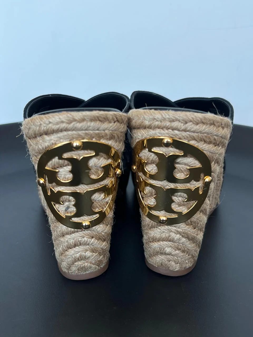 Tory Burch Black Wedges Size 9 - Image 7