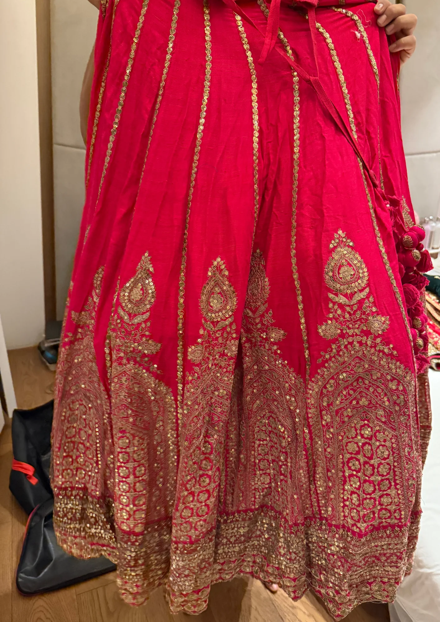 Sabyasachi Traditional Red Bridal Lehenga - Image 3