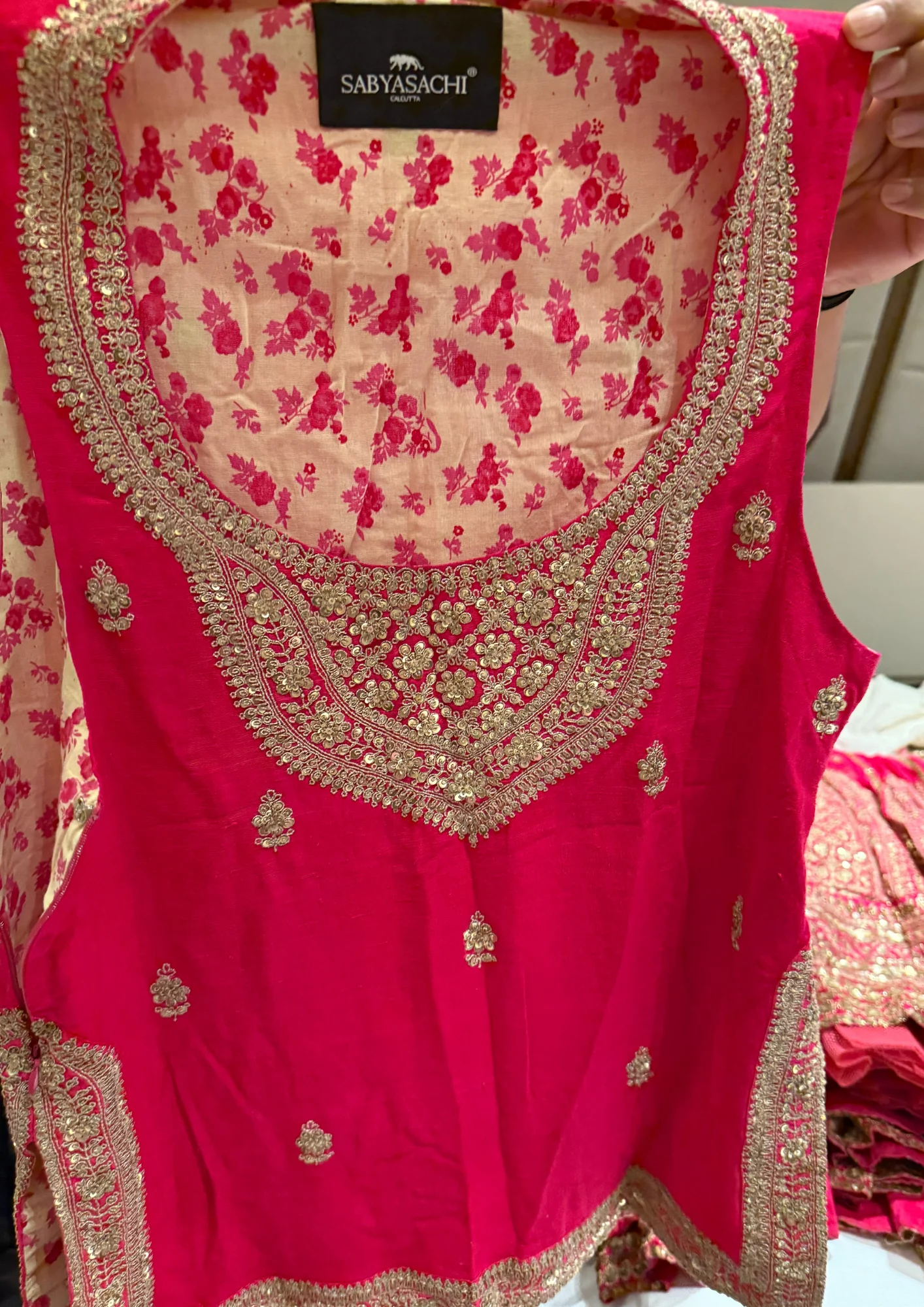 Sabyasachi Traditional Red Bridal Lehenga - Image 4