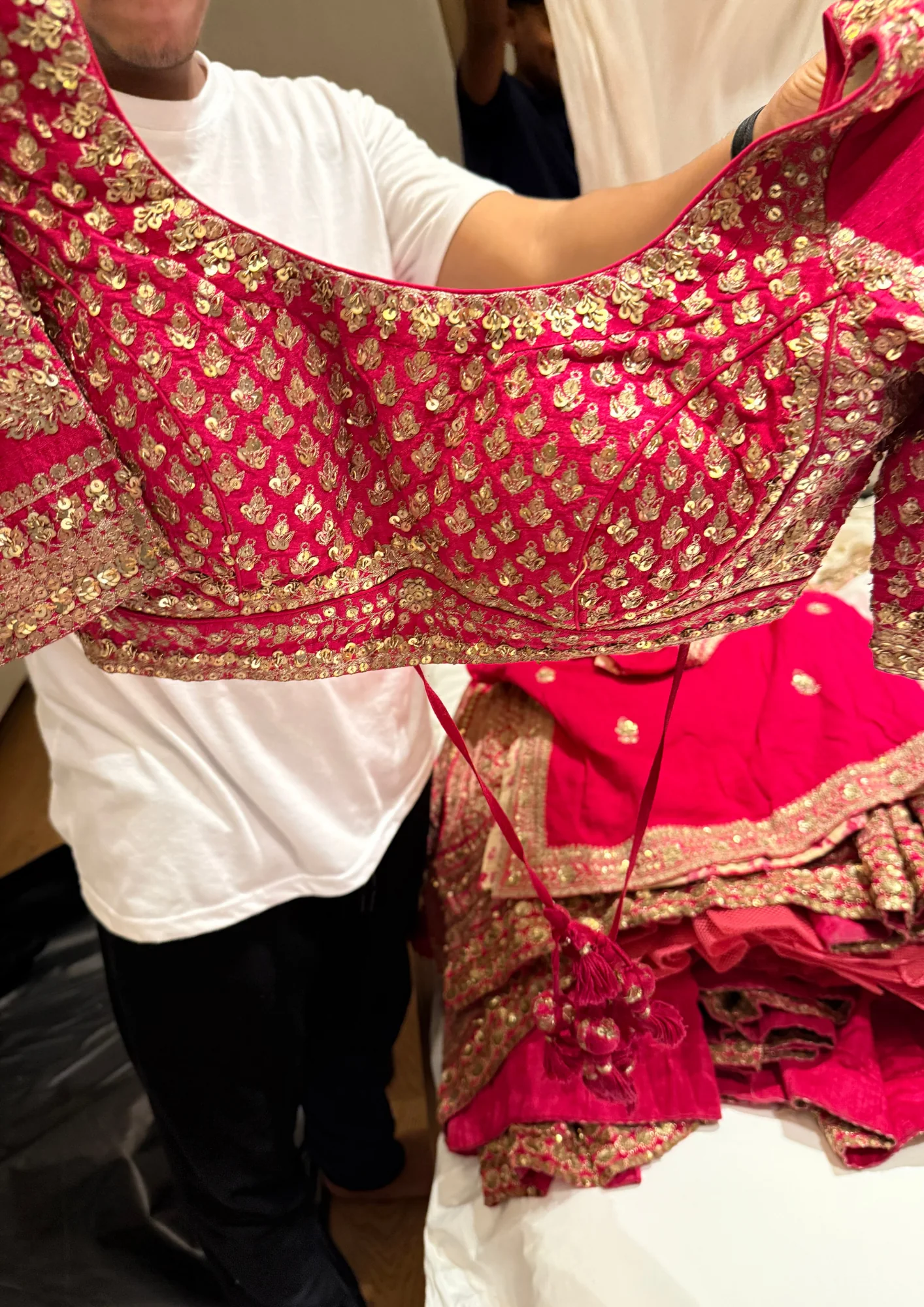 Sabyasachi Traditional Red Bridal Lehenga - Image 5