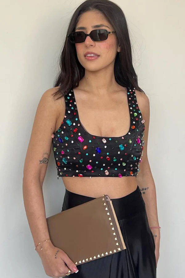 Valentino Garavani Rockstud leather wristlet clutch - Image 2