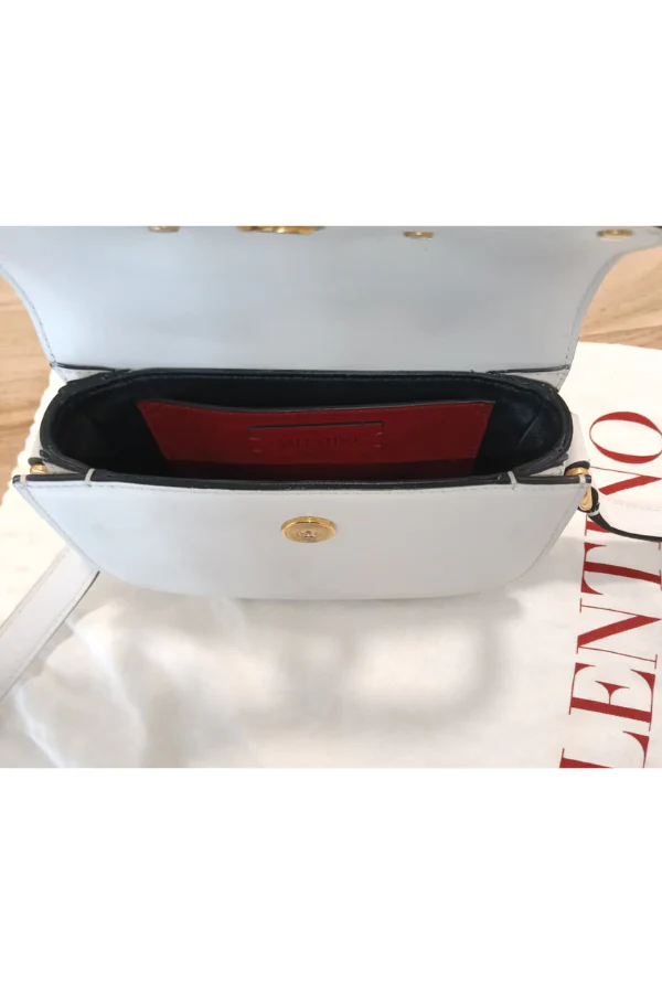 Valentino Off White Super Vee Crossbody Bag - Image 7