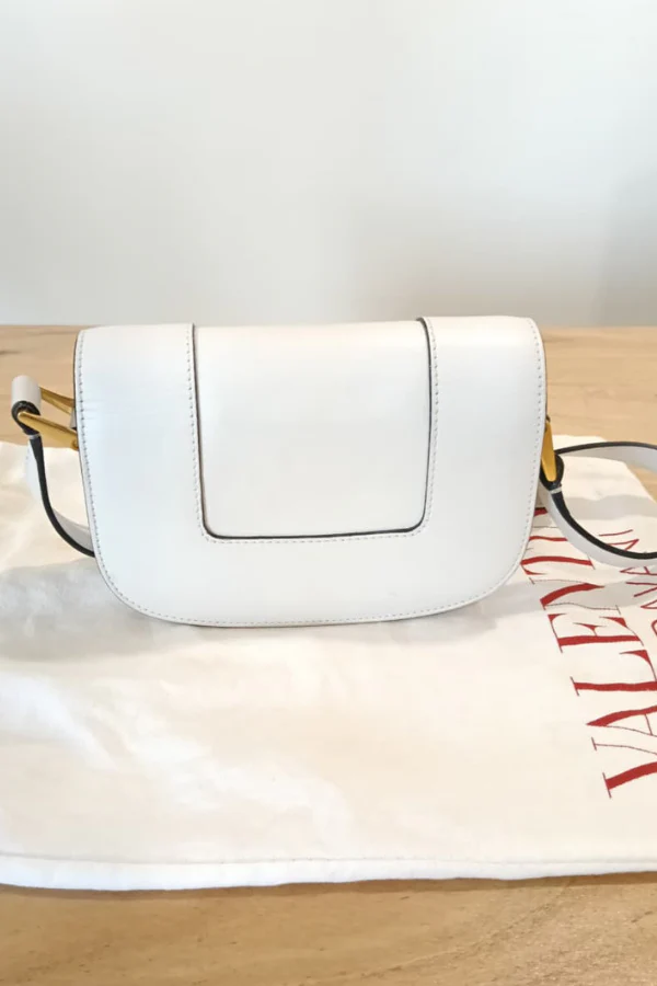 Valentino Off White Super Vee Crossbody Bag - Image 9