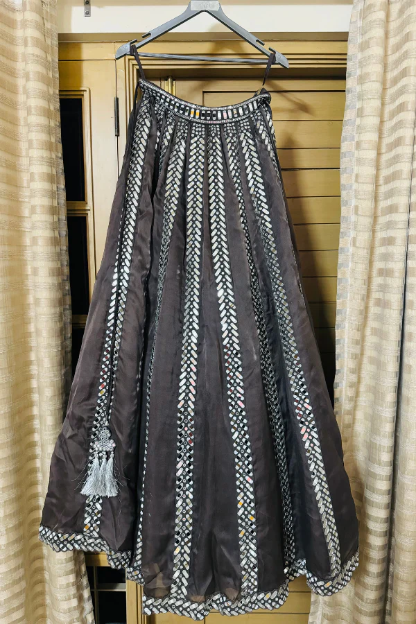Vani Vats MIRROR SEAM LEHENGA SET - Image 3