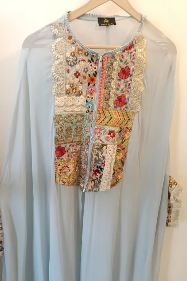 Varun Bahl Embroidered Cape Kurta and Sharara Set - Image 5