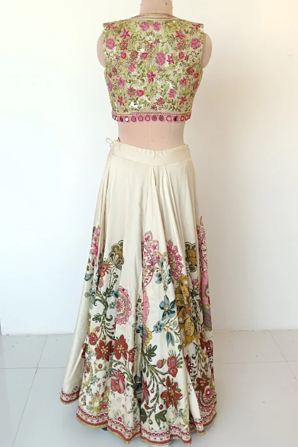 Varun Bahl Multicolor Embroidered Lehenga Set - Image 6