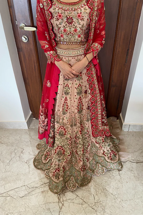 Varun Bahl pink embroidered lehenga - Image 2