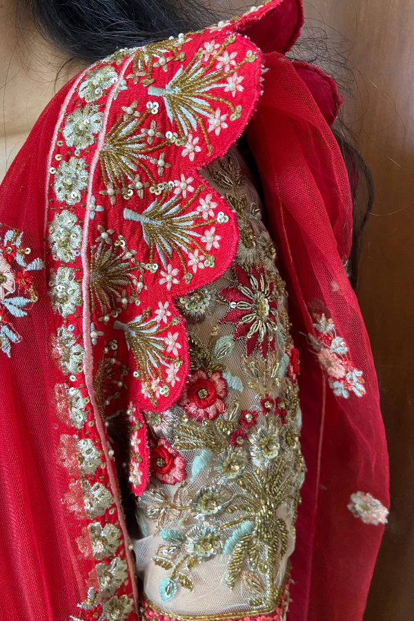 Varun Bahl pink embroidered lehenga - Image 4