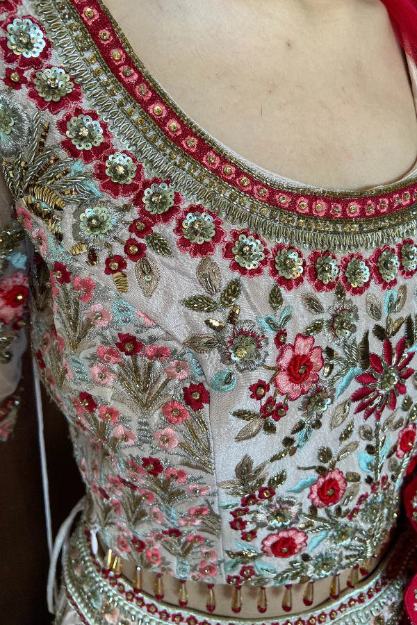 Varun Bahl pink embroidered lehenga - Image 5
