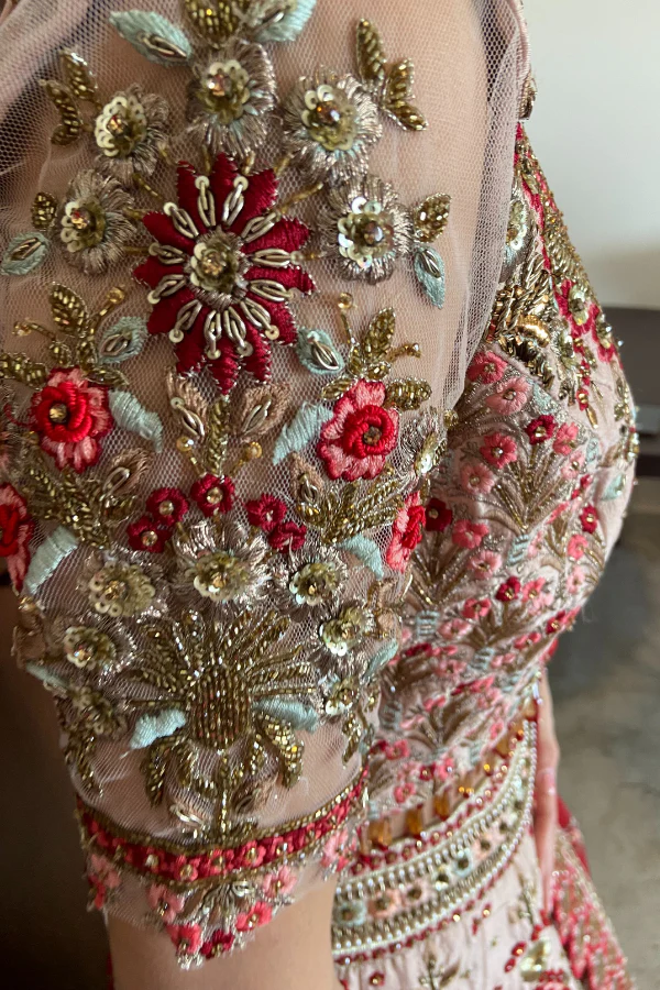 Varun Bahl pink embroidered lehenga - Image 6