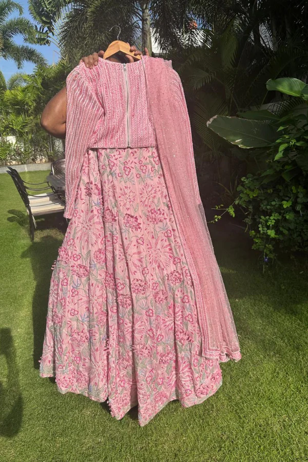 Varun Chakkilam pink embroidered lehenga - Image 2
