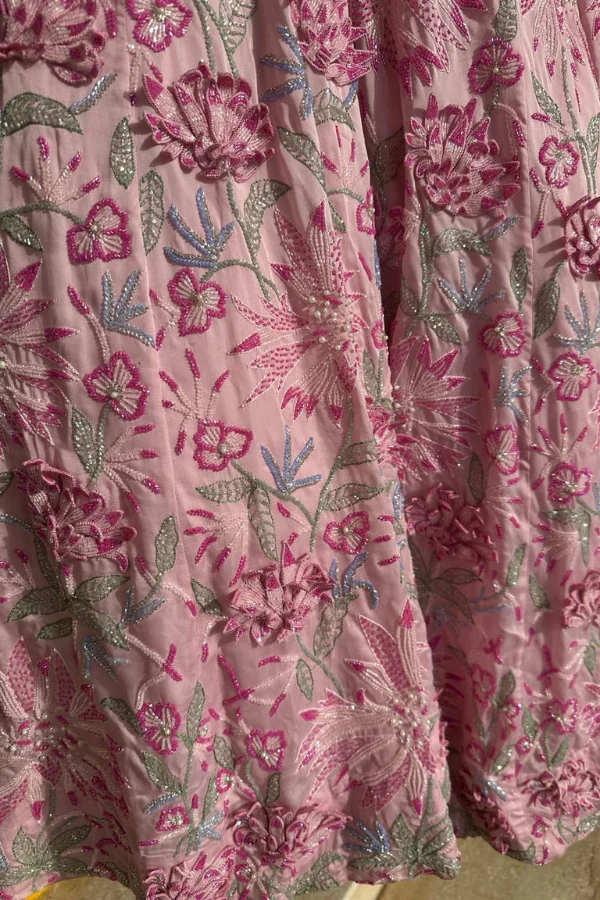 Varun Chakkilam pink embroidered lehenga - Image 6