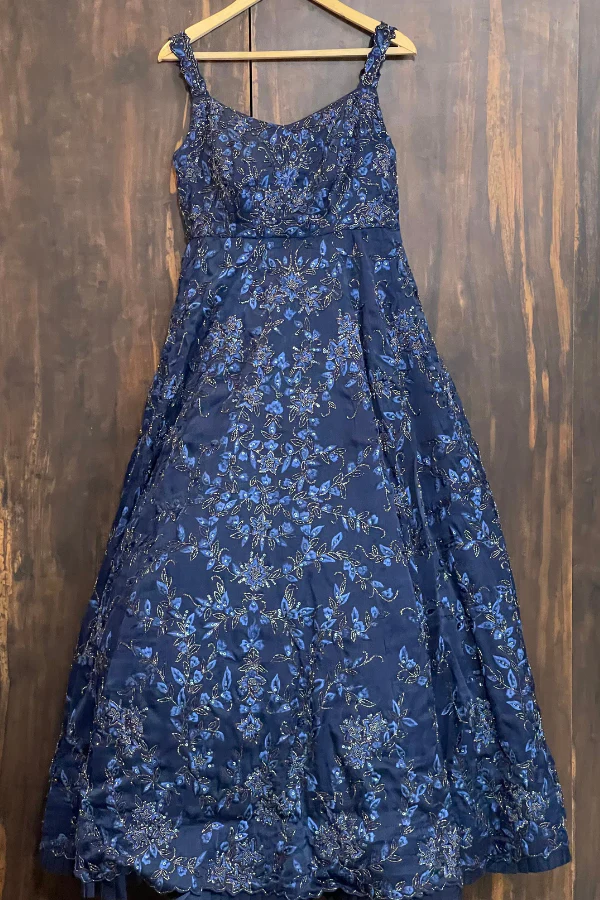 Varun Chakkilam Sapphire blue floral gown - Image 2