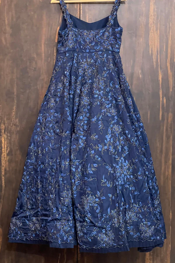 Varun Chakkilam Sapphire blue floral gown - Image 3